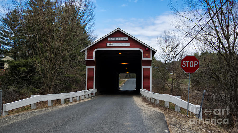 Slate Covered Bridge. Photograph by New England Photography