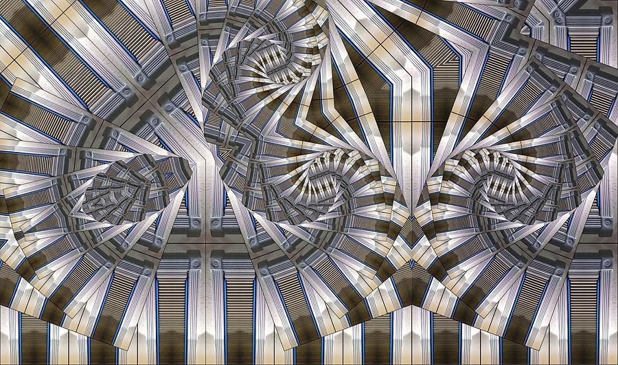 Slatted Spirals Digital Art by Ron Bissett