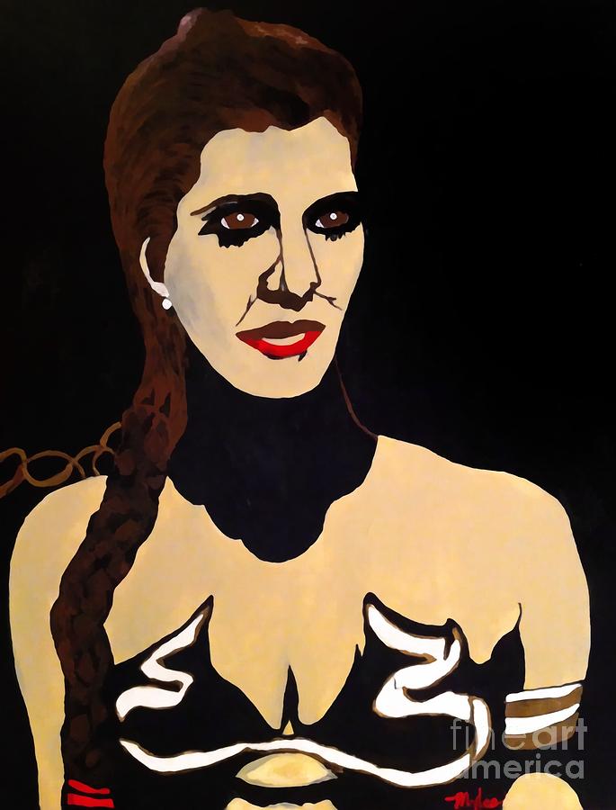 Slave Leia Artistic Impression--Lg Painting by Saundra Myles