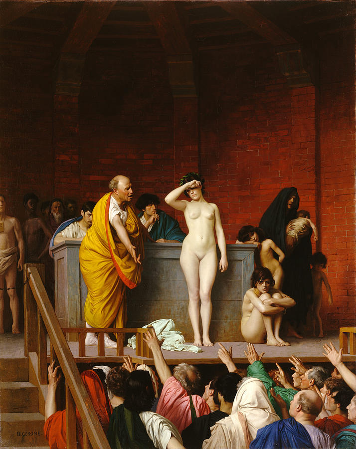 Slave Market in Rome Painting by Jean-Leon Gerome