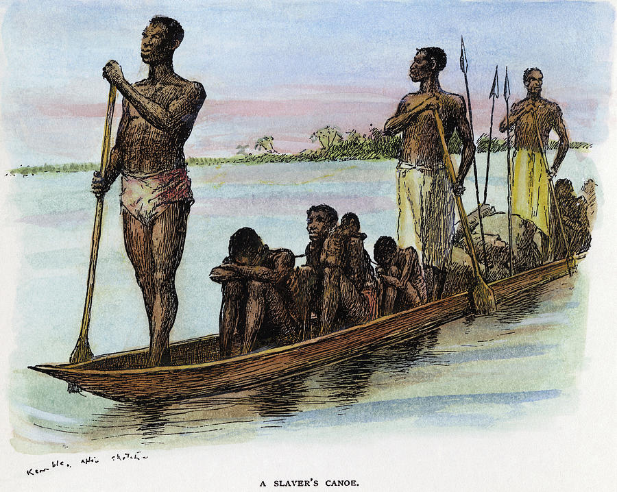 Transportation Drawing - Slavery Africa, C1885 by Granger