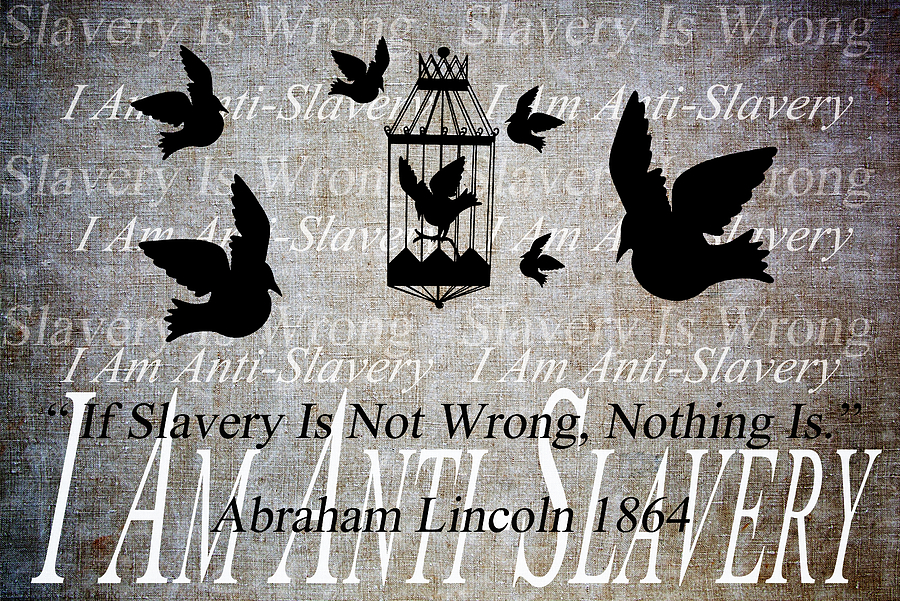 Abraham Lincoln Digital Art - Slavery by Angelina Tamez