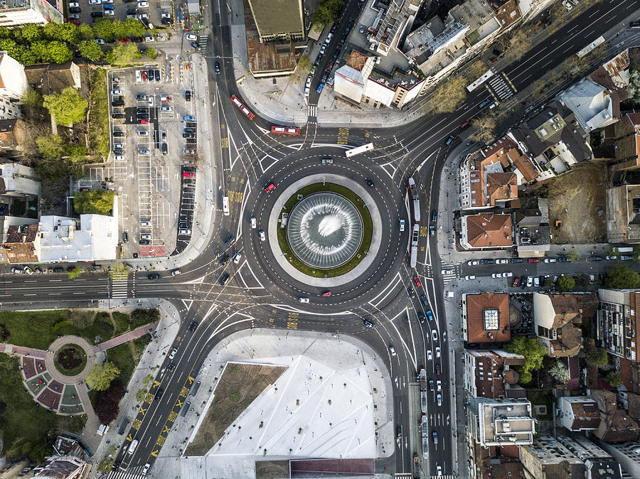 Slavija Roundabout Photograph by Extreme-photographer
