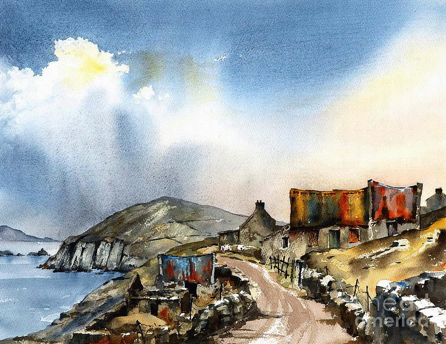 Slea Head Dingle Kerry Painting by Val Byrne
