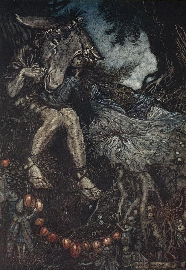 Sleep Thou, And I Will Wind Thee Drawing by Arthur Rackham