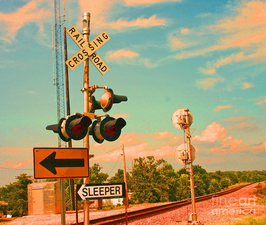 Sleeper Rail Road Crossing Missouri Photograph by Beth Ferris Sale