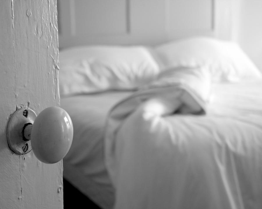 sleeping alone - black and white