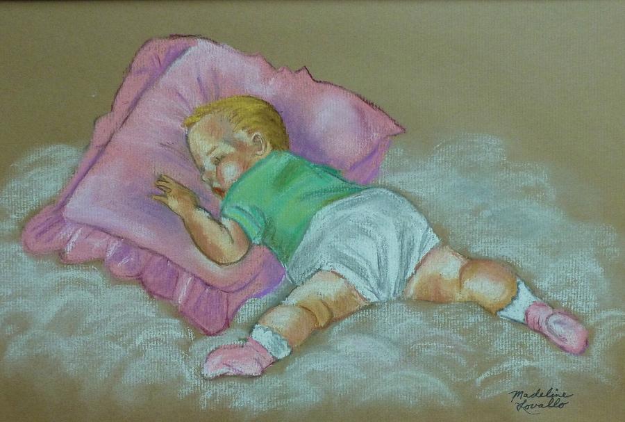 Sleeping Baby Painting by Madeline  Lovallo