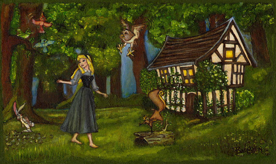 Sleeping Beauty And Friends Painting By Bronwen Skye