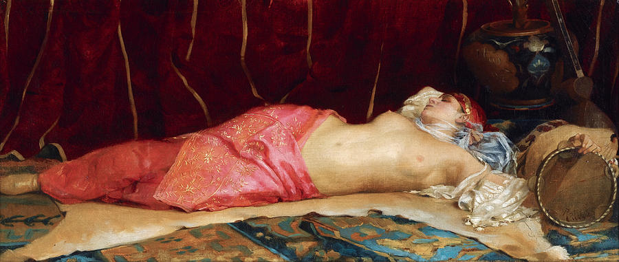 Sleeping Concubine Painting by Theodoros Rallis