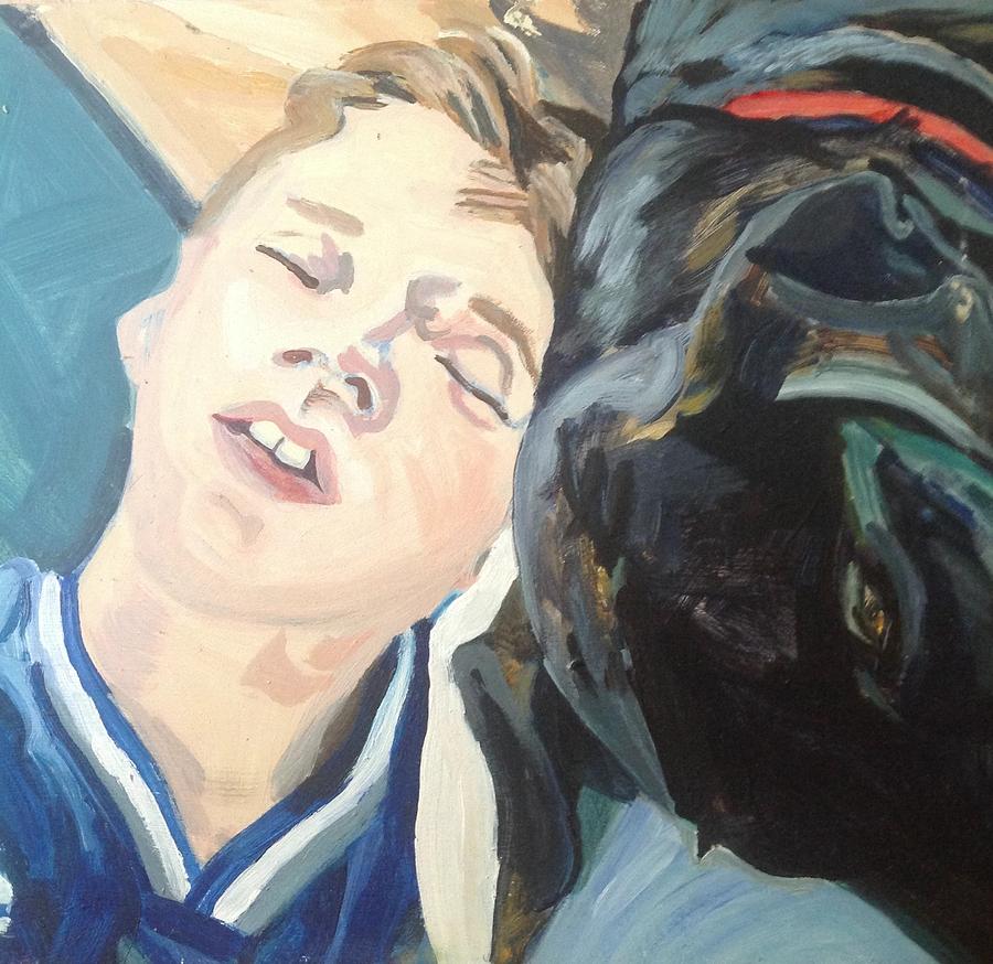 Sleeping Duo Painting by Kerrie B Wrye