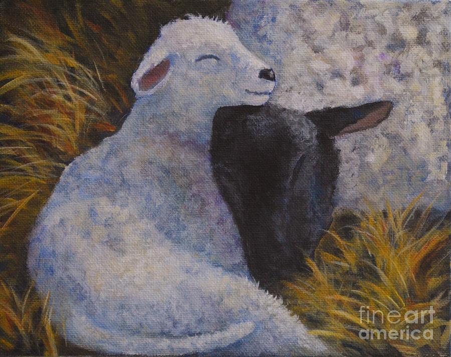 Sleeping in a Manger Painting by Jana Baker