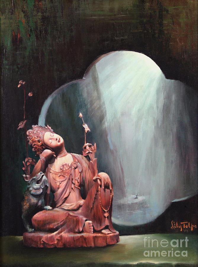 Sleeping Kuan Yin Painting by Art By Tolpo Collection