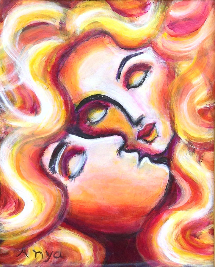 Sleeping lovers Painting by Anya Heller