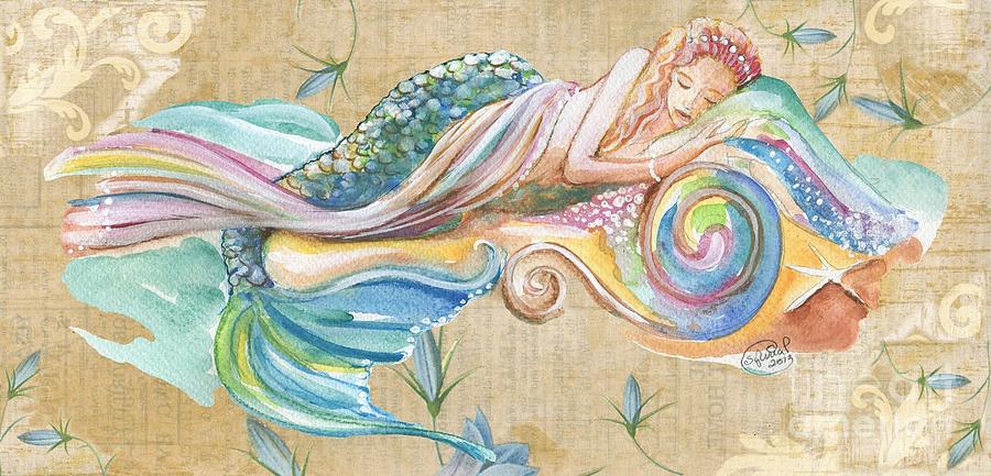 Mermaid Painting - Sleeping Mermaid by Follow Themoonart