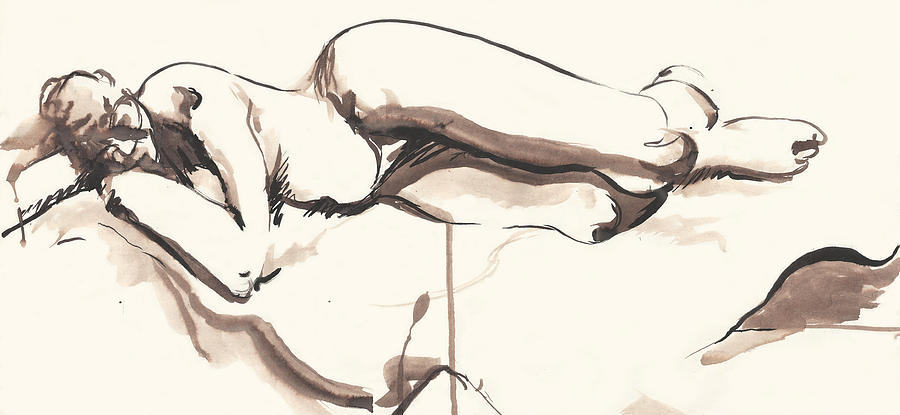 Sleeping Nude Painting by Melinda Dare Benfield