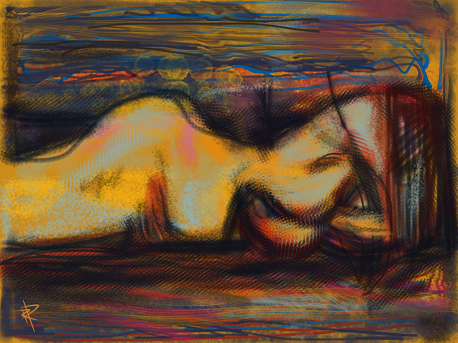 Sleeping Nude Mixed Media by Russell Pierce