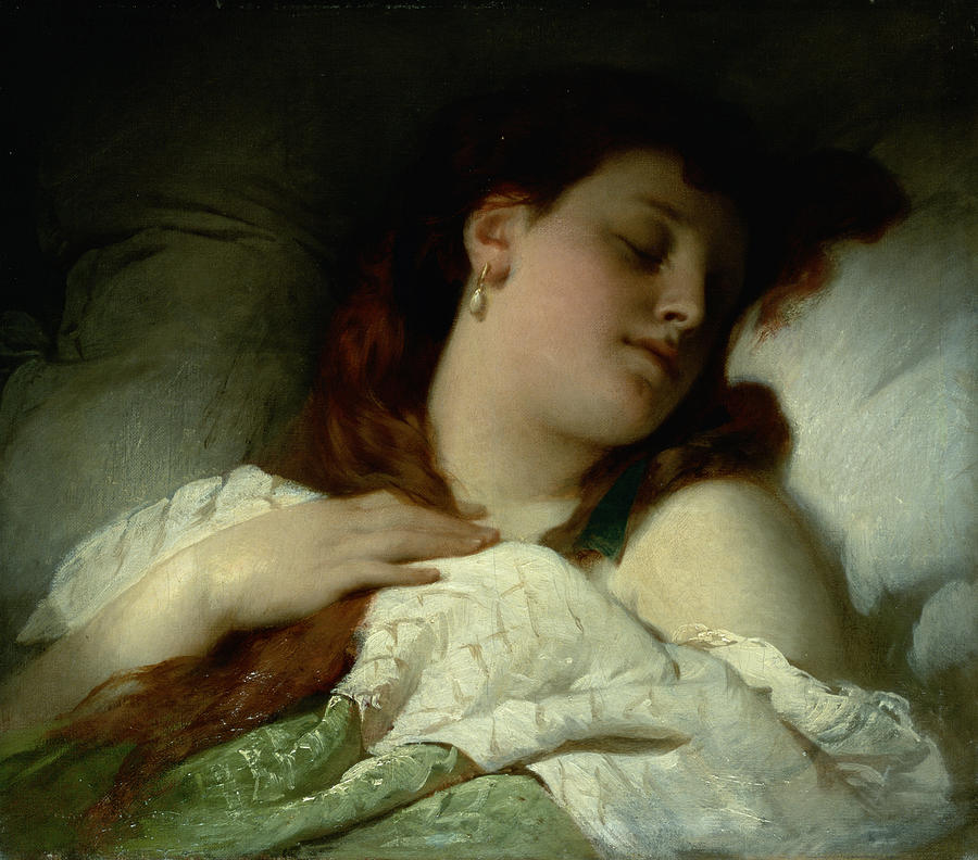Portrait Photograph - Sleeping Woman by Sandor Liezen-Meyer