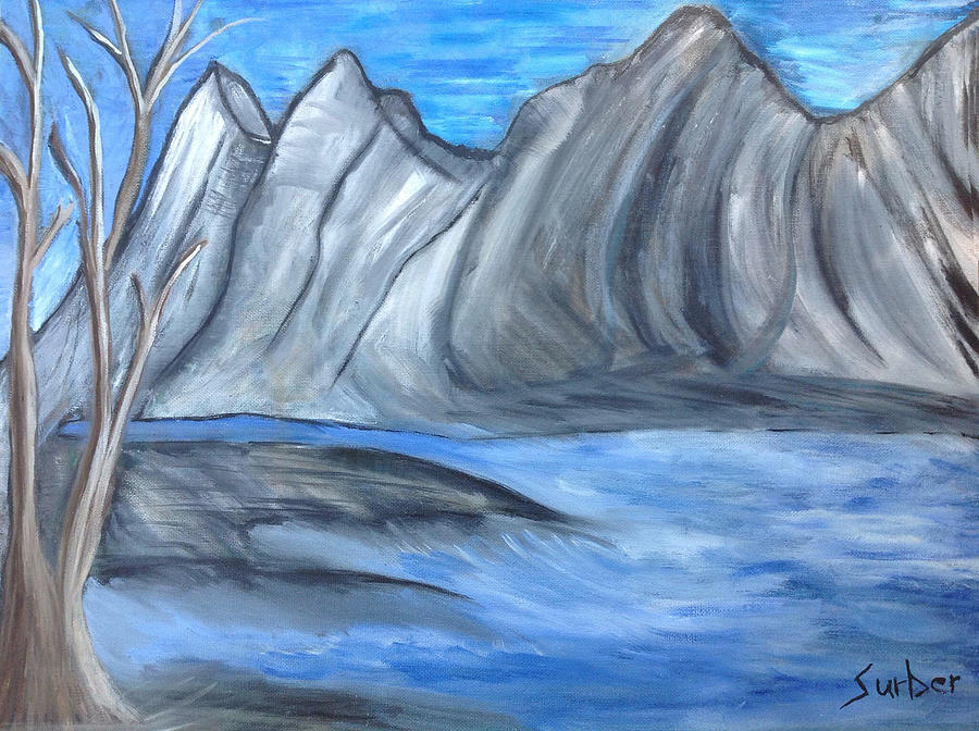 Sleepy Mountain Painting by Suzanne Surber