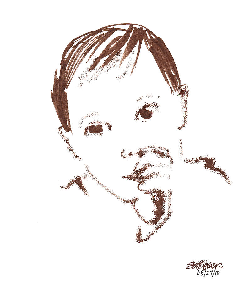Child Portrait Digital Art - Sleepy Time Pal by Seth Weaver