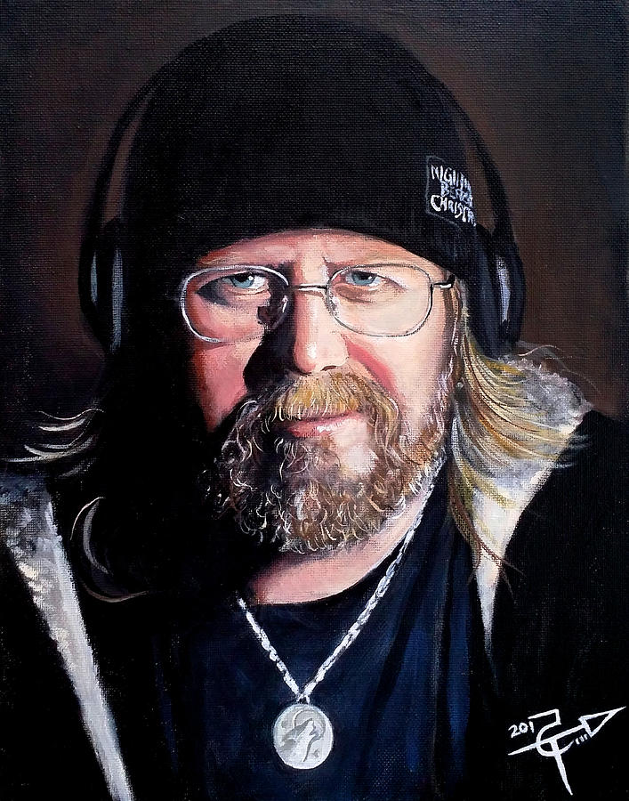 Self Portrait 2015 Painting by Tom Carlton