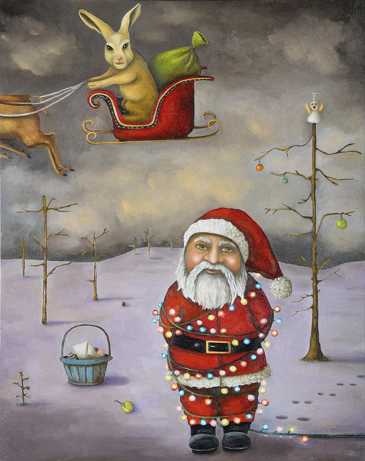 Christmas Painting - Sleigh Jacker updated image by Leah Saulnier The Painting Maniac