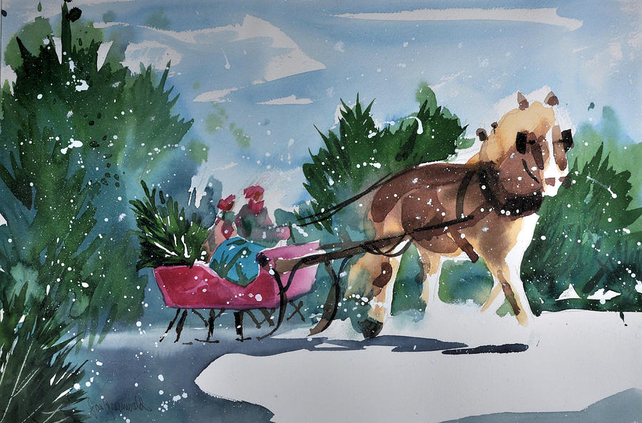 Sleigh Ride Painting by Joe Greenwald