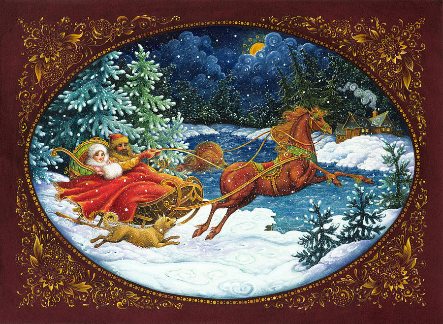 Sleigh Ride Painting by Lynn Bywaters