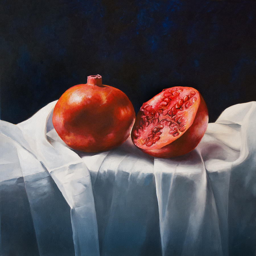 Pomegranates Painting - Temptation II by Anthony Enyedy