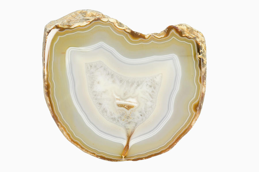 Sliced And Polished Agate Geode Photograph by Science Stock Photography/science Photo Library