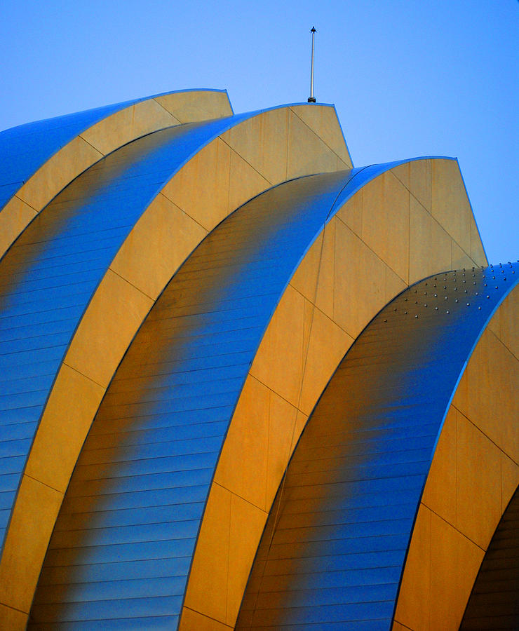 Sliced Curves of the Kauffman Center for the Performing Arts Photograph by Glory Ann Penington