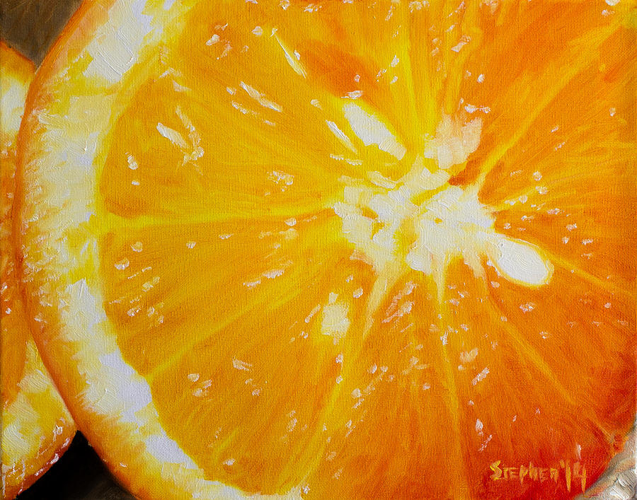 Sliced Orange 11x14 Painting by Stephen Nantz | Fine Art America