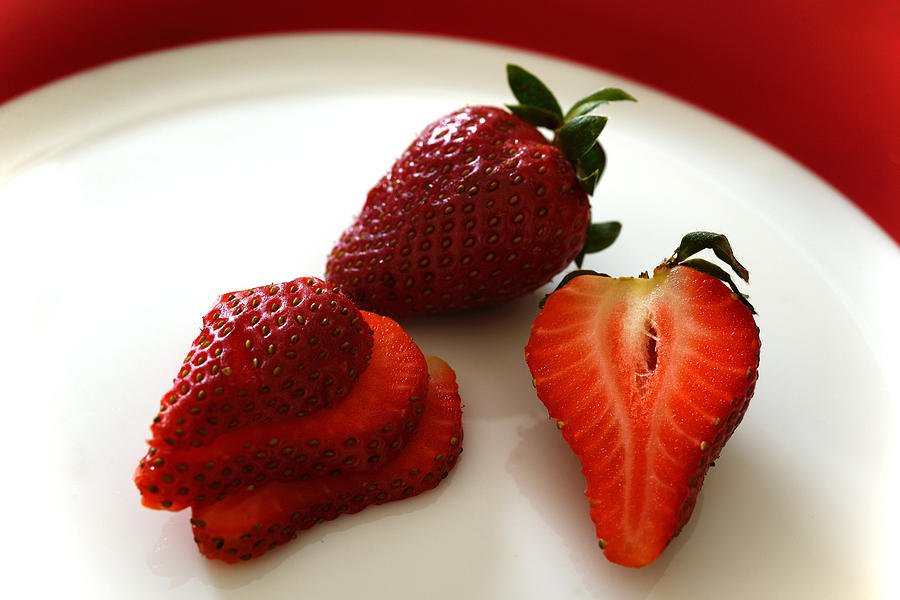 Sliced Strawberries Photograph