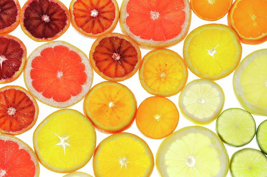 Still Life Photograph - Slices Of Citrus Fruit by Cordelia Molloy