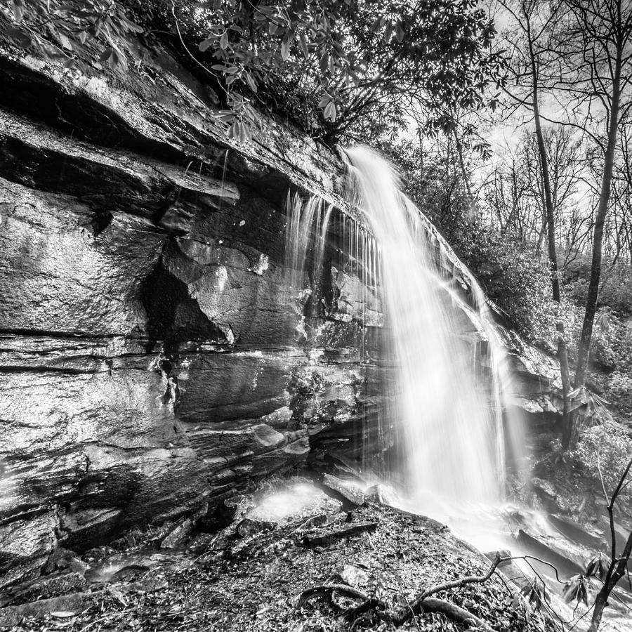 Slick Rock Falls Monochrome Photograph by Randy Scherkenbach