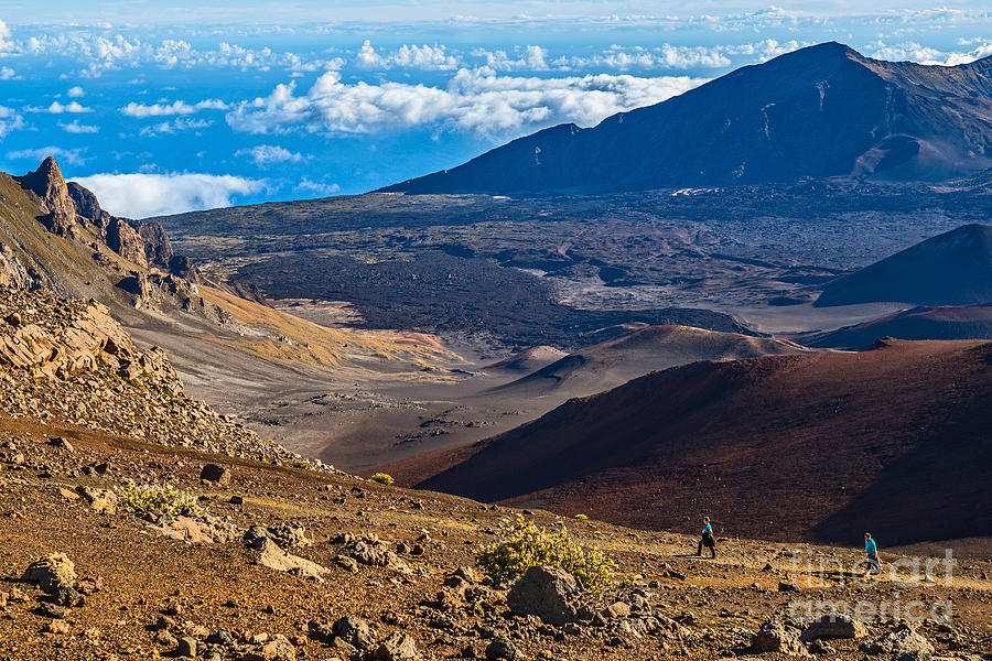 Haleakala National Park Photograph - Sliding Sands Trail - the summit of Haleakala Volcano in Maui. by Jamie Pham