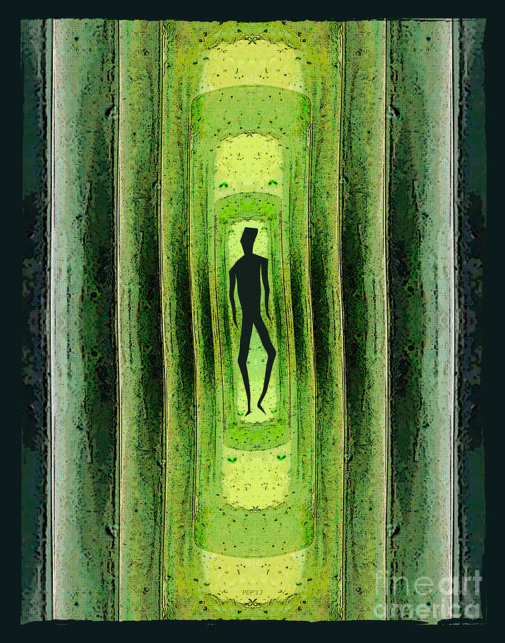 Slim Green Walker Digital Art by Phil Perkins