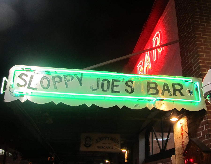 Sloppy Joes Neon Sign Key West Photograph by Melinda Saminski