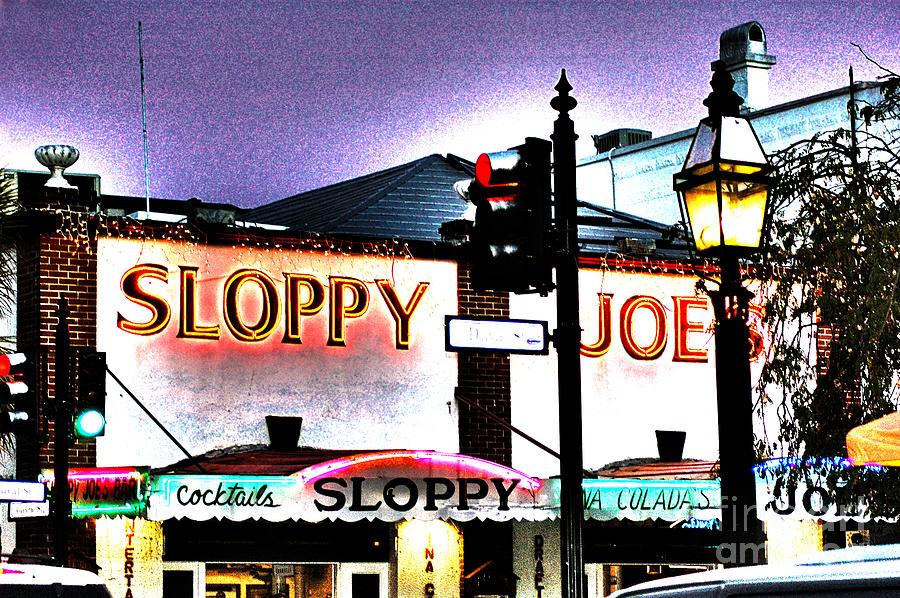 Music Photograph - Sloppy Joes Night Bar in Key West 2 by Susanne Van Hulst