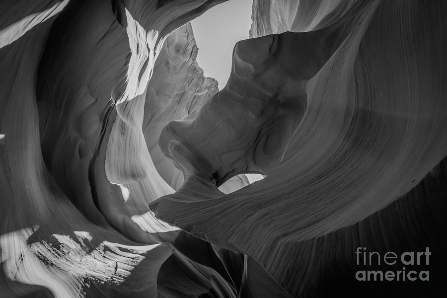 Slot Canyon BW Photograph by Michael Ver Sprill
