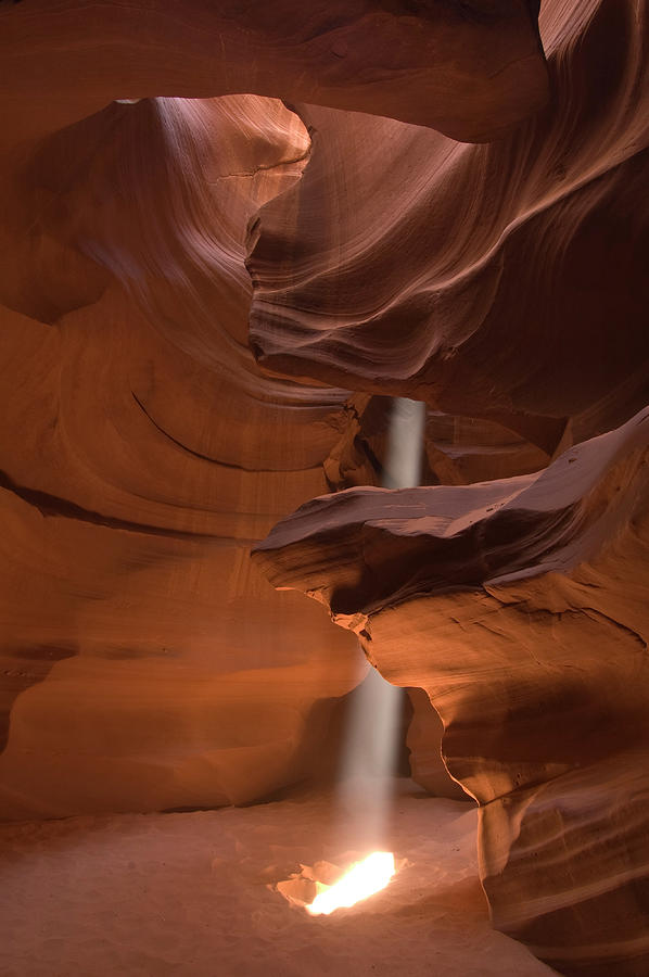 Slot Canyon Interior With Ray Of Light Photograph by John Elk