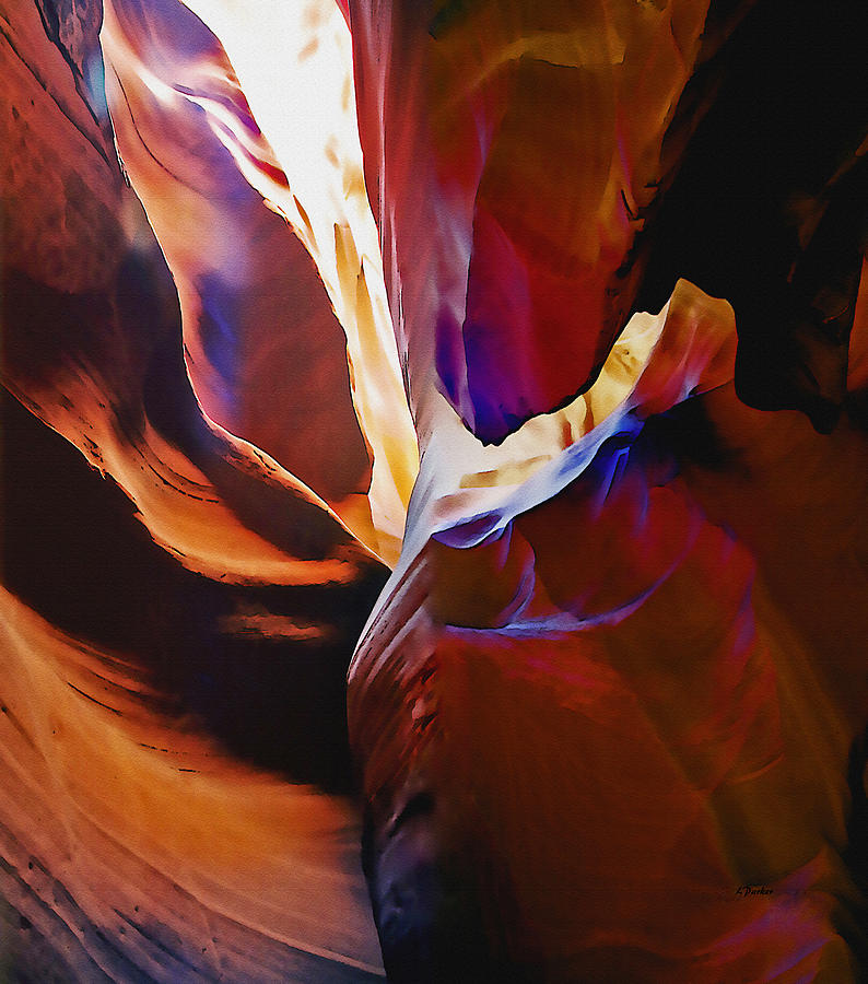 Slot Canyon -- LIGHT from ABOVE-2 Photograph by Linda Parker