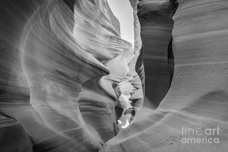 Slot Canyons BW Photograph by Michael Ver Sprill