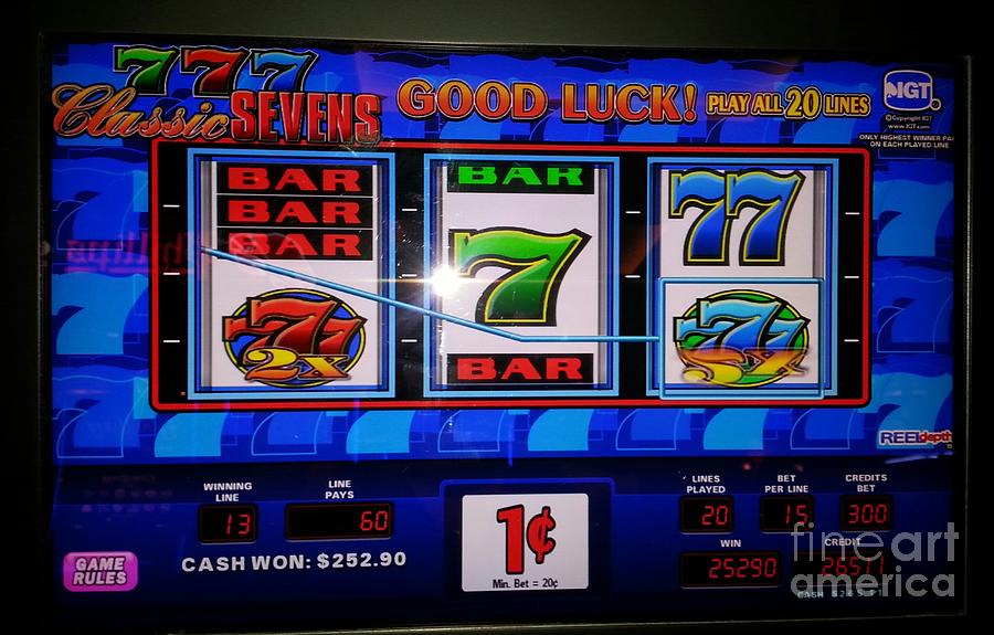 Slot Machine Success Photograph