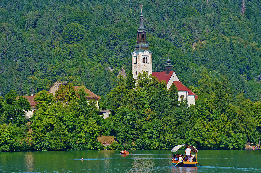 Slovenia, Bled, Lake Bled And Julian Photograph by Tuul & Bruno Morandi