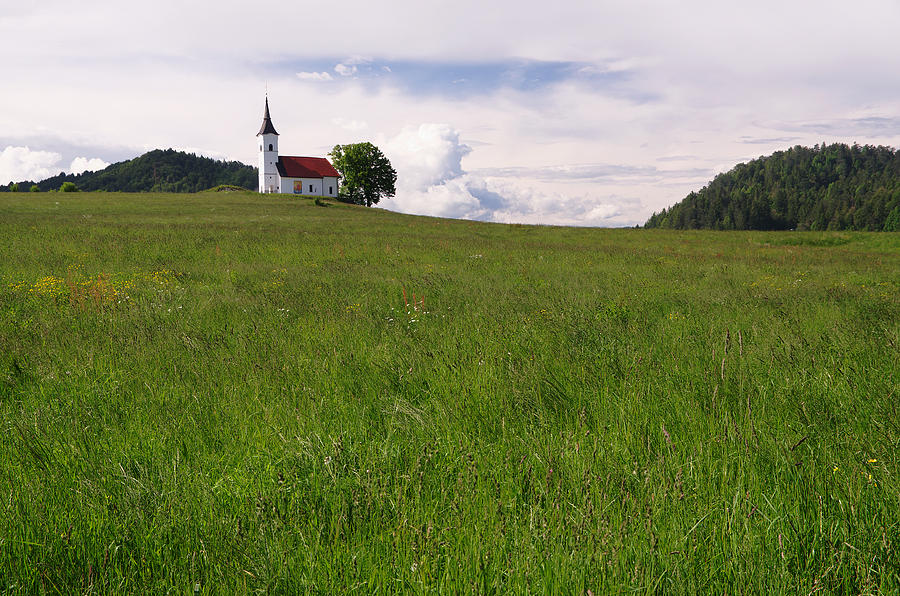 Landscape Photograph - Slovenian Church close to Vrhnika by Graham Hawcroft pixsellpix