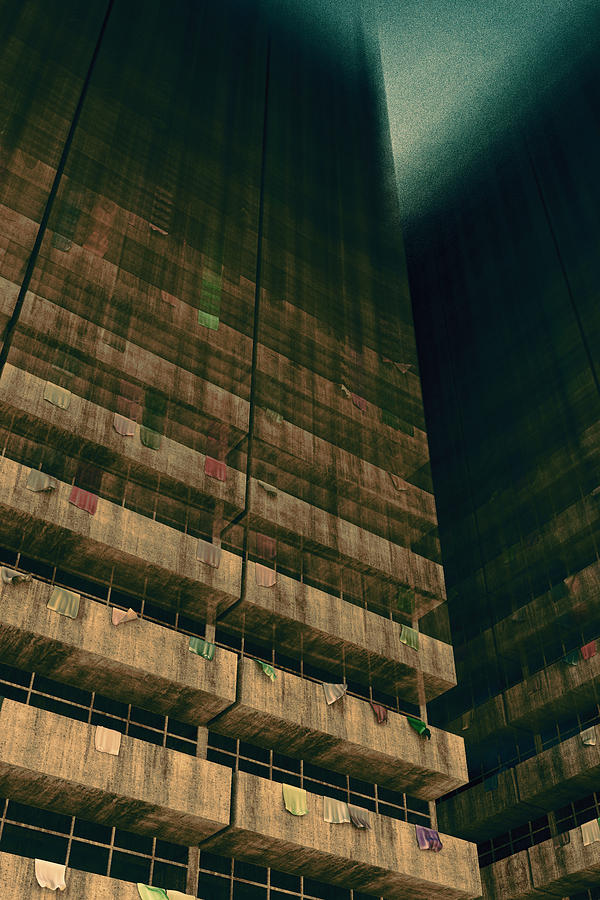 Slums of Metropolis Digital Art by Matthew Lindley