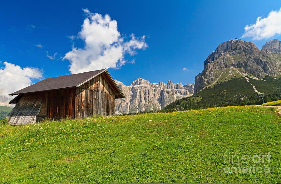 small barn in Dolomiti Photograph by Antonio Scarpi