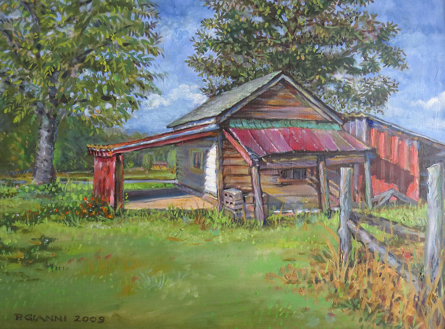 Country Barn Painting - Small Barn in Lexington SC by Philip Gianni