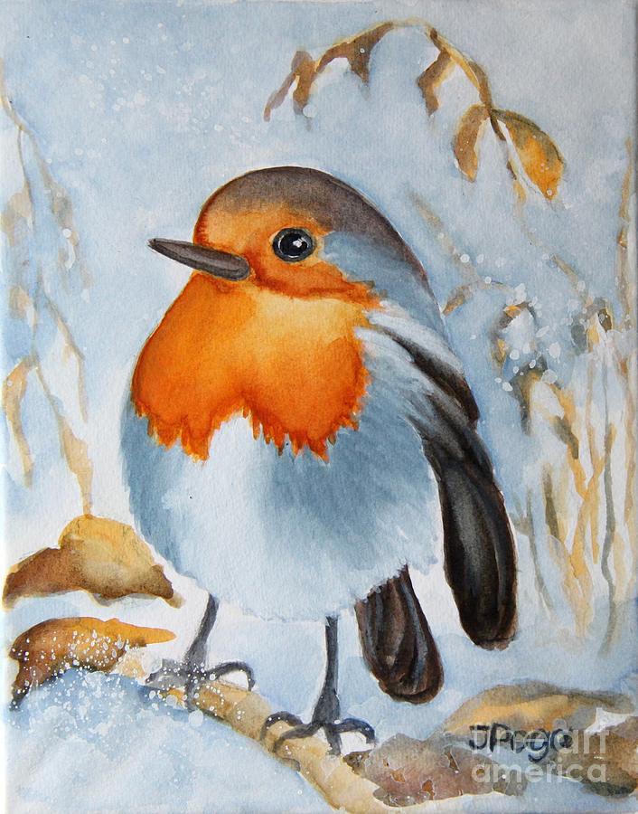 Small Bird Painting by Inese Poga